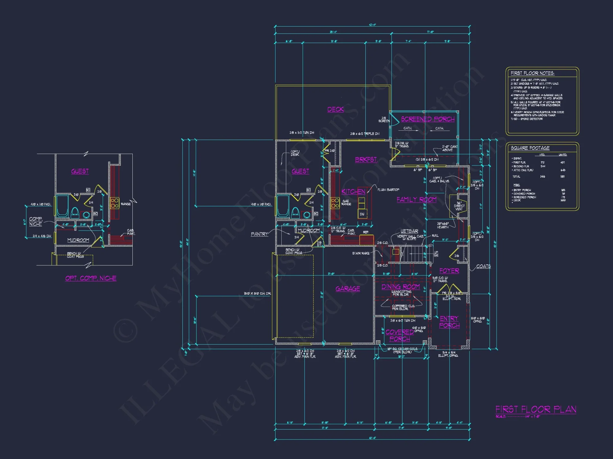 Modern Craftsman house Plan with Detailed Architecture Designs