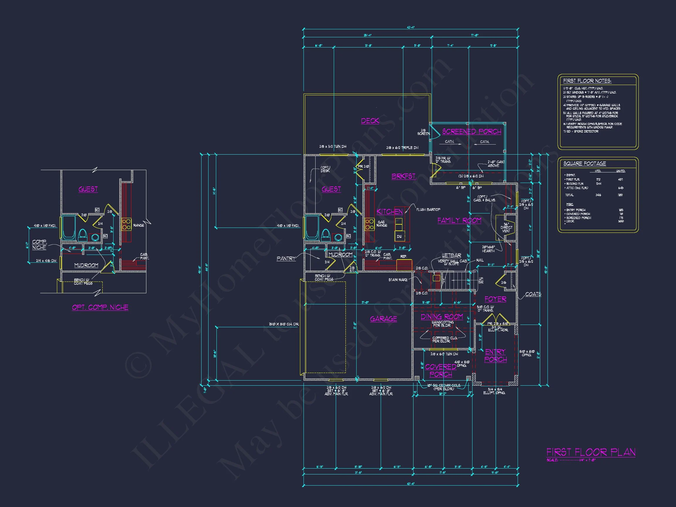 Modern Craftsman house Plan with Detailed Architecture Designs