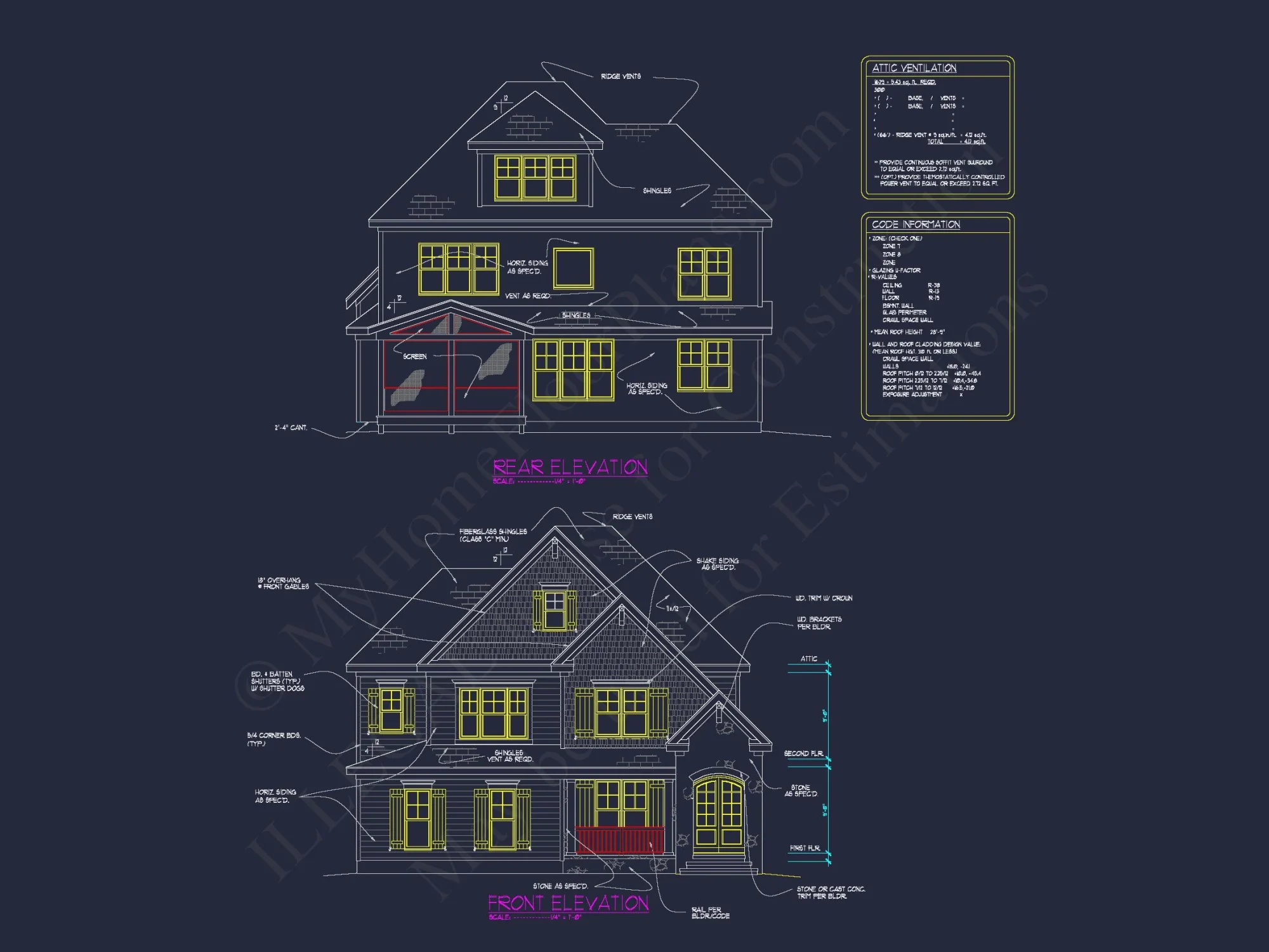 Modern Craftsman house Plan with Detailed Architecture Designs
