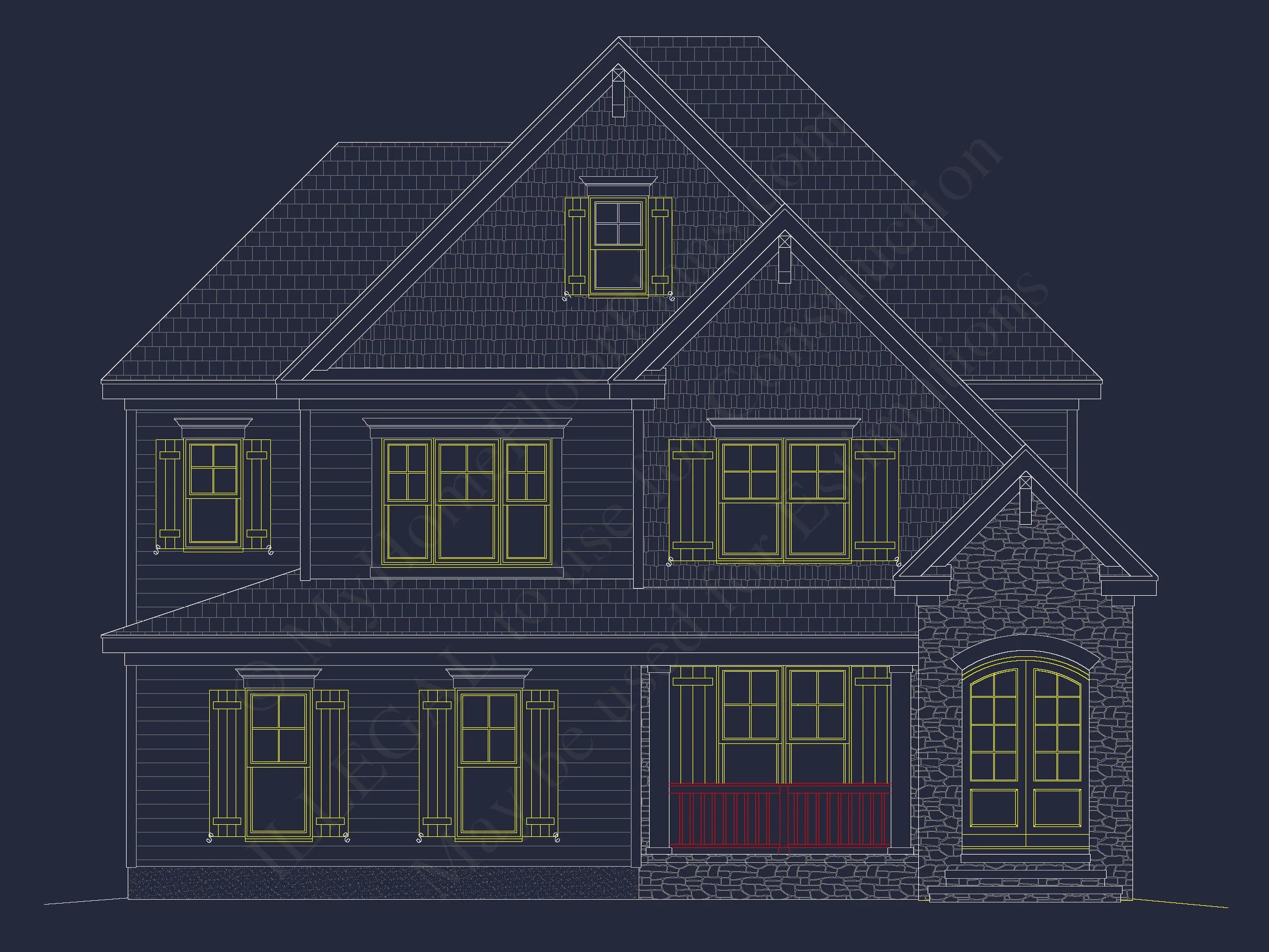 Modern Craftsman house Plan with Detailed Architecture Designs