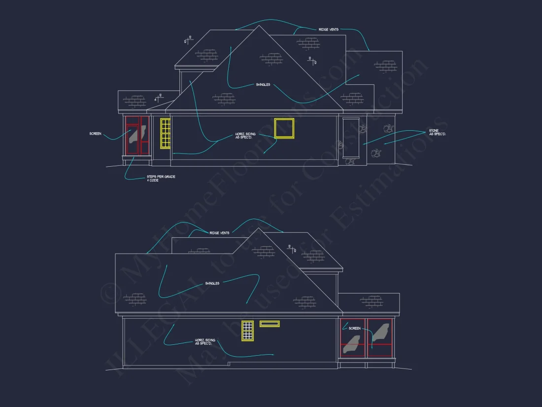 Stunning 5-Bedroom house Plan with Spacious CAD Designs