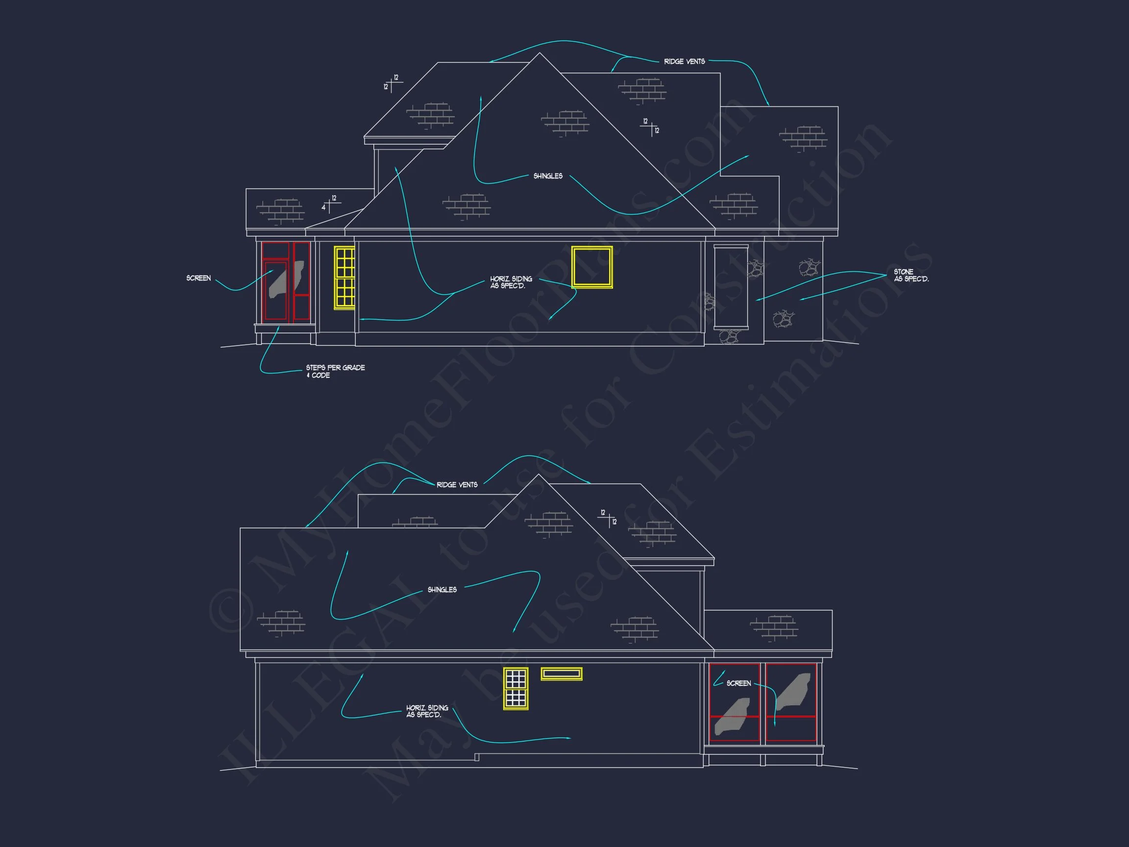 Stunning 5-Bedroom house Plan with Spacious CAD Designs