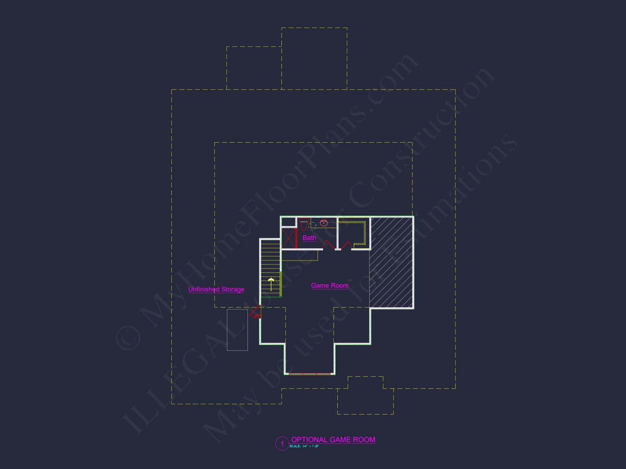 Stunning CAD house Floor Plan with 1.5 Stories and 3 Bedrooms