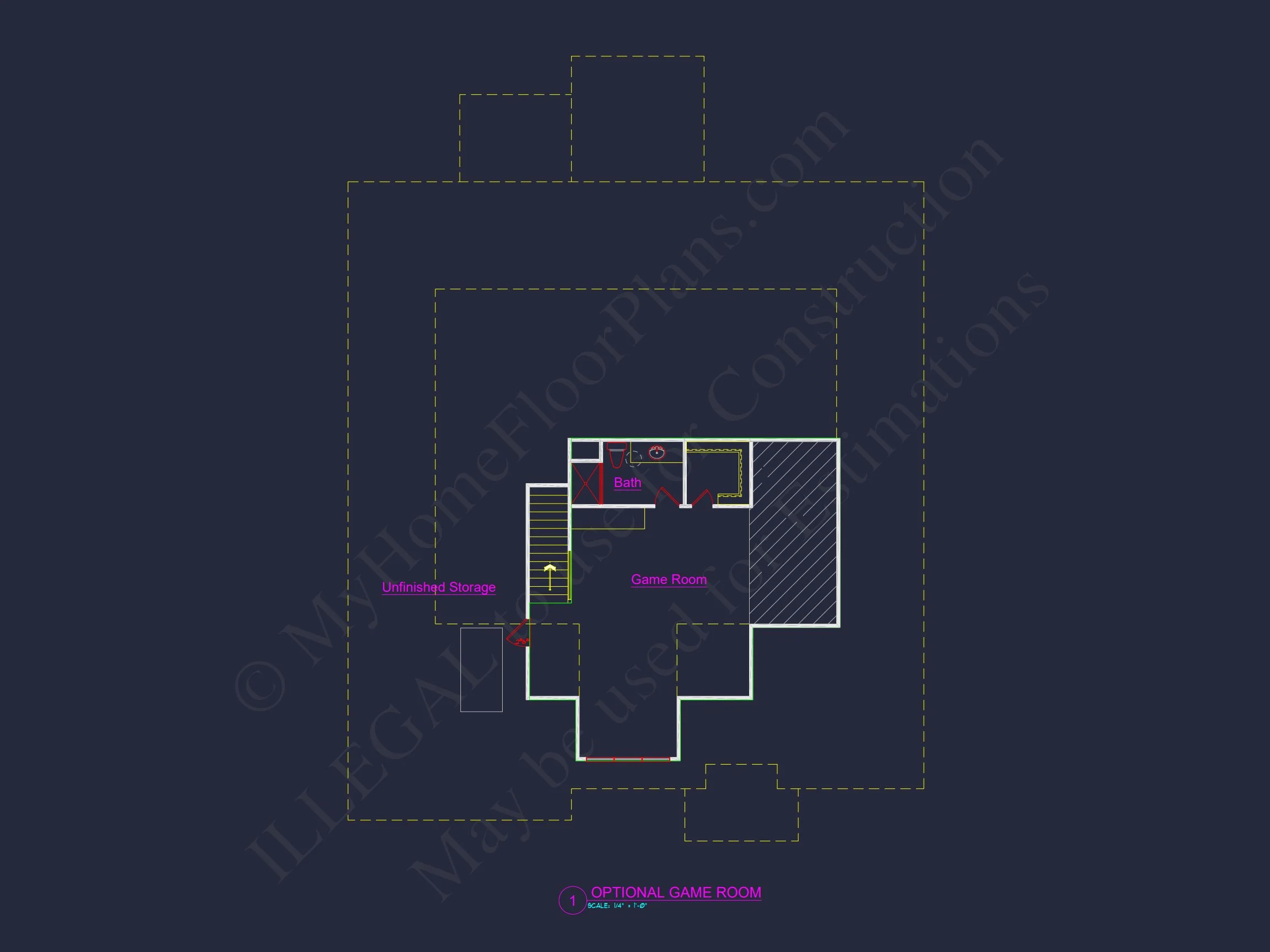 Stunning CAD house Floor Plan with 1.5 Stories and 3 Bedrooms