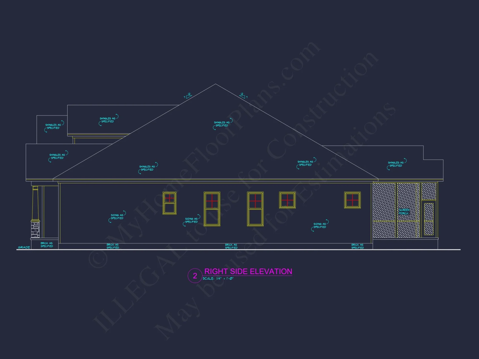 Stunning CAD house Floor Plan with 1.5 Stories and 3 Bedrooms