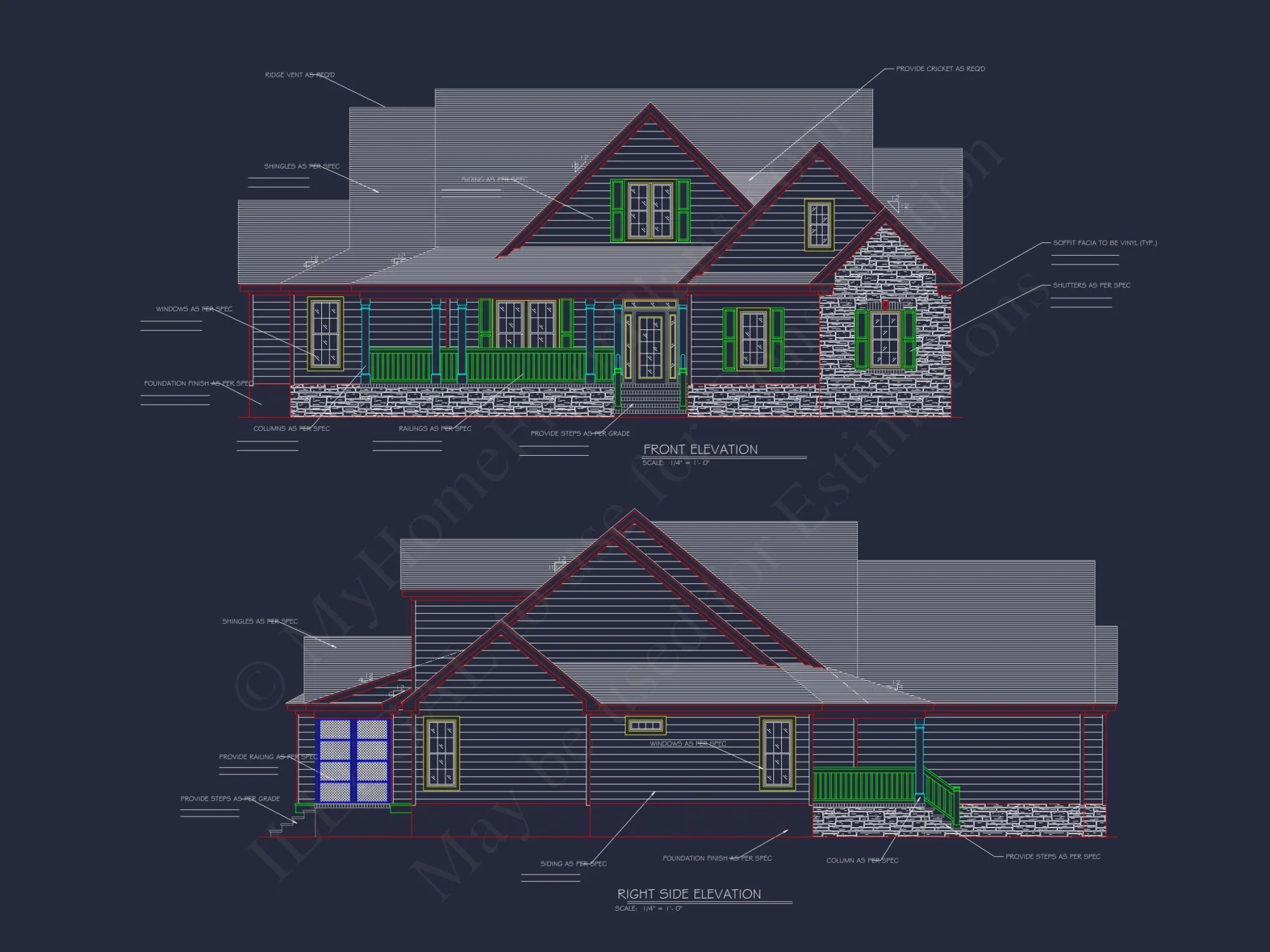 Beautiful house Plan with Detailed CAD Designs and Blueprint