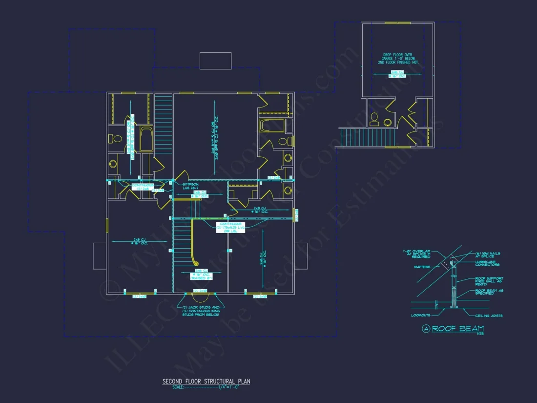 Traditional 2-Story house Plan with 4 Bedrooms and Basement (82'-5"x59'-11")