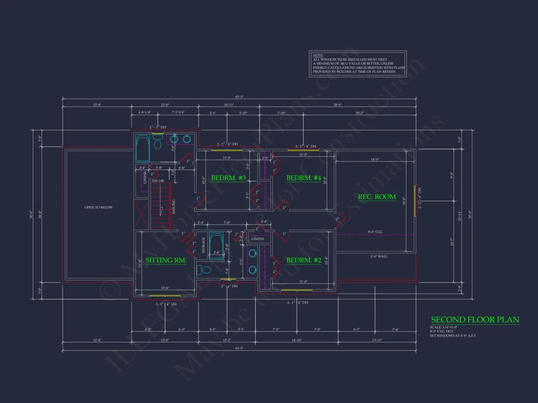 Modern Colonial Revival house Plan with Detailed Floor Designs