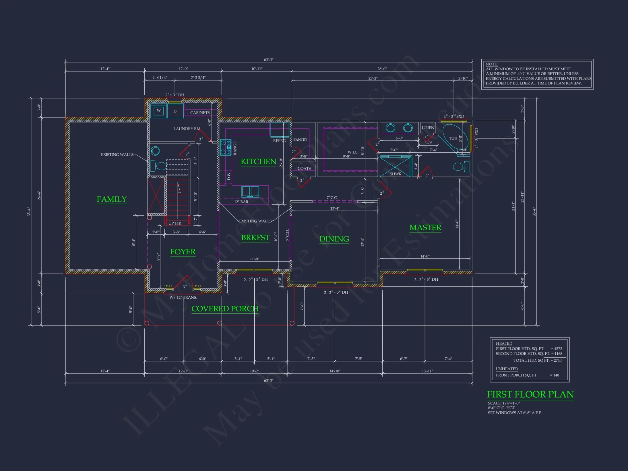 Modern Colonial Revival house Plan with Detailed Floor Designs