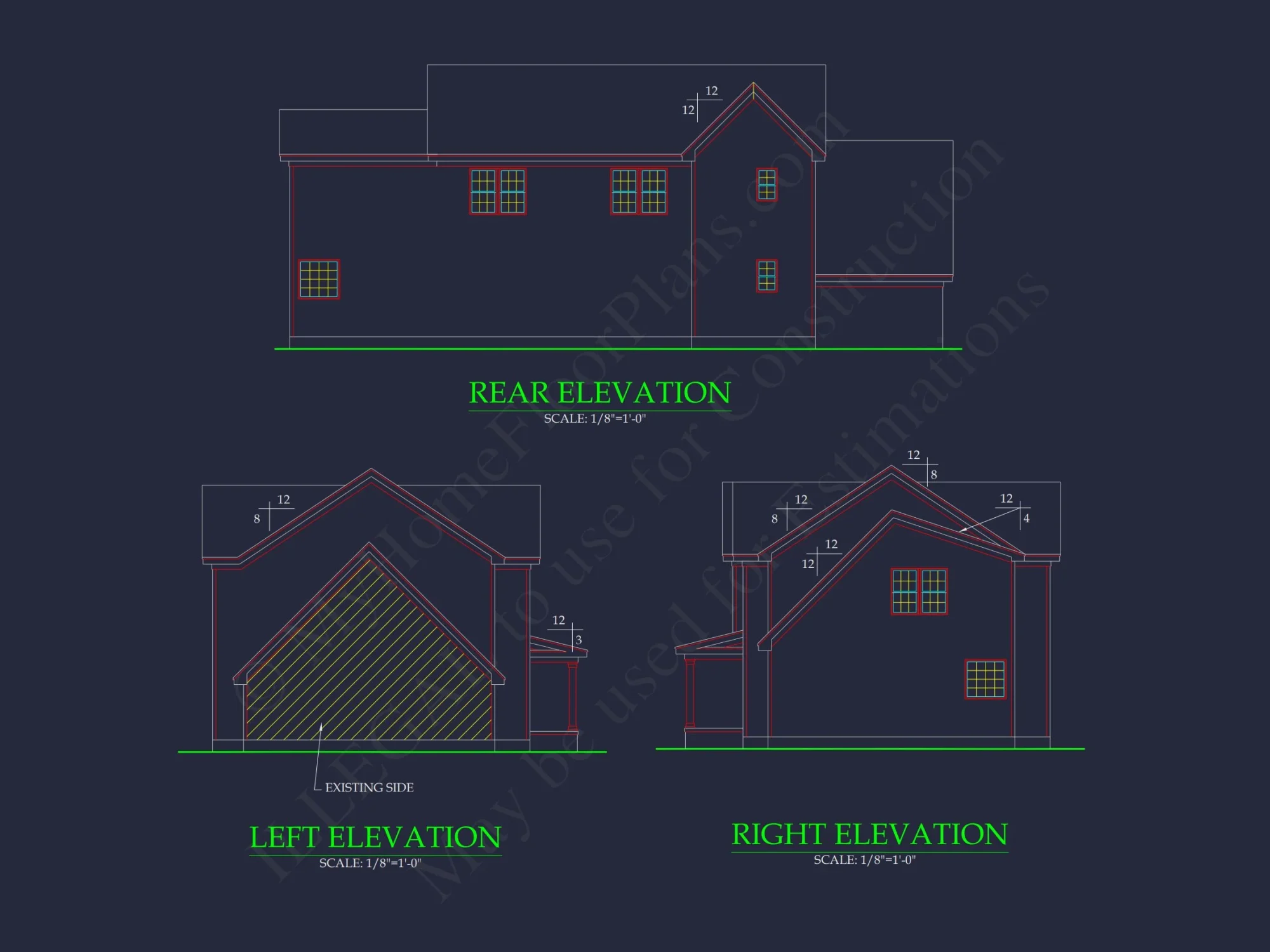 Modern Colonial Revival house Plan with Detailed Floor Designs