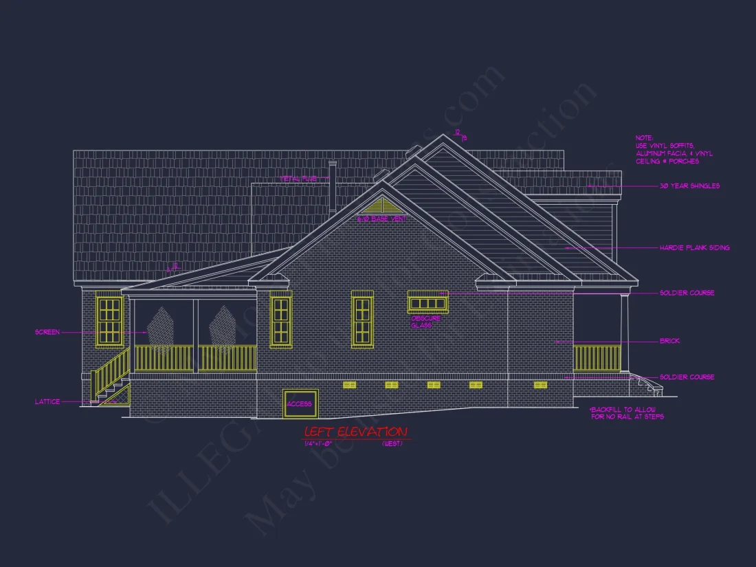 Traditional 2-Story house Plan with 3 Beds & Garage