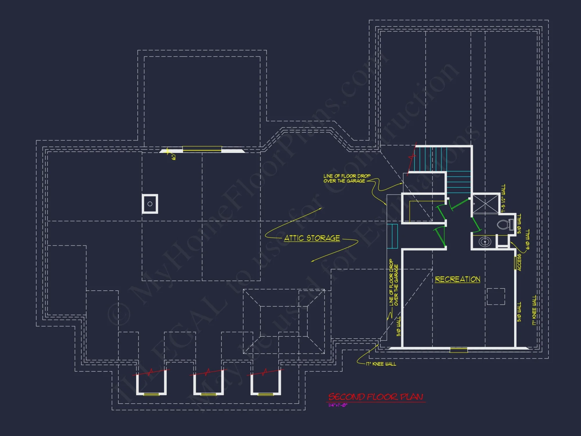 Traditional 2-Story house Plan with 3 Beds & Garage