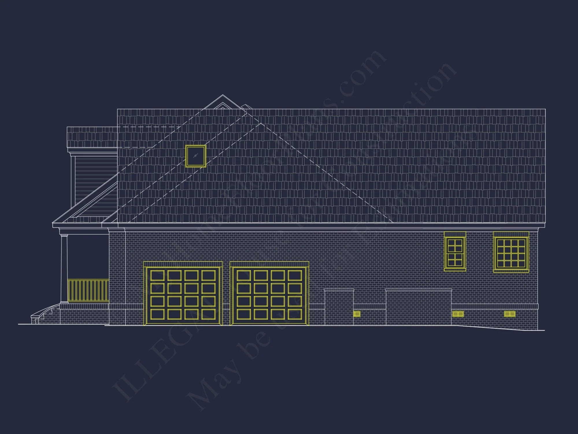 Traditional 2-Story house Plan with 3 Beds & Garage