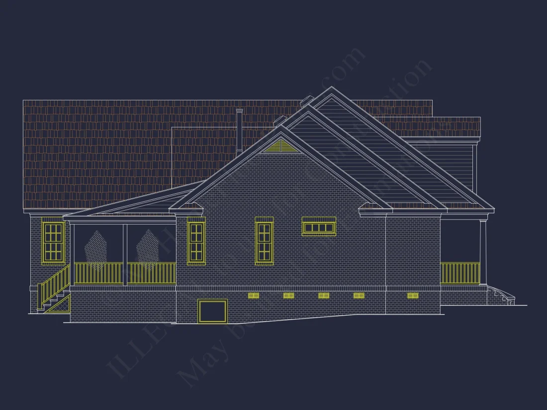 Traditional 2-Story house Plan with 3 Beds & Garage