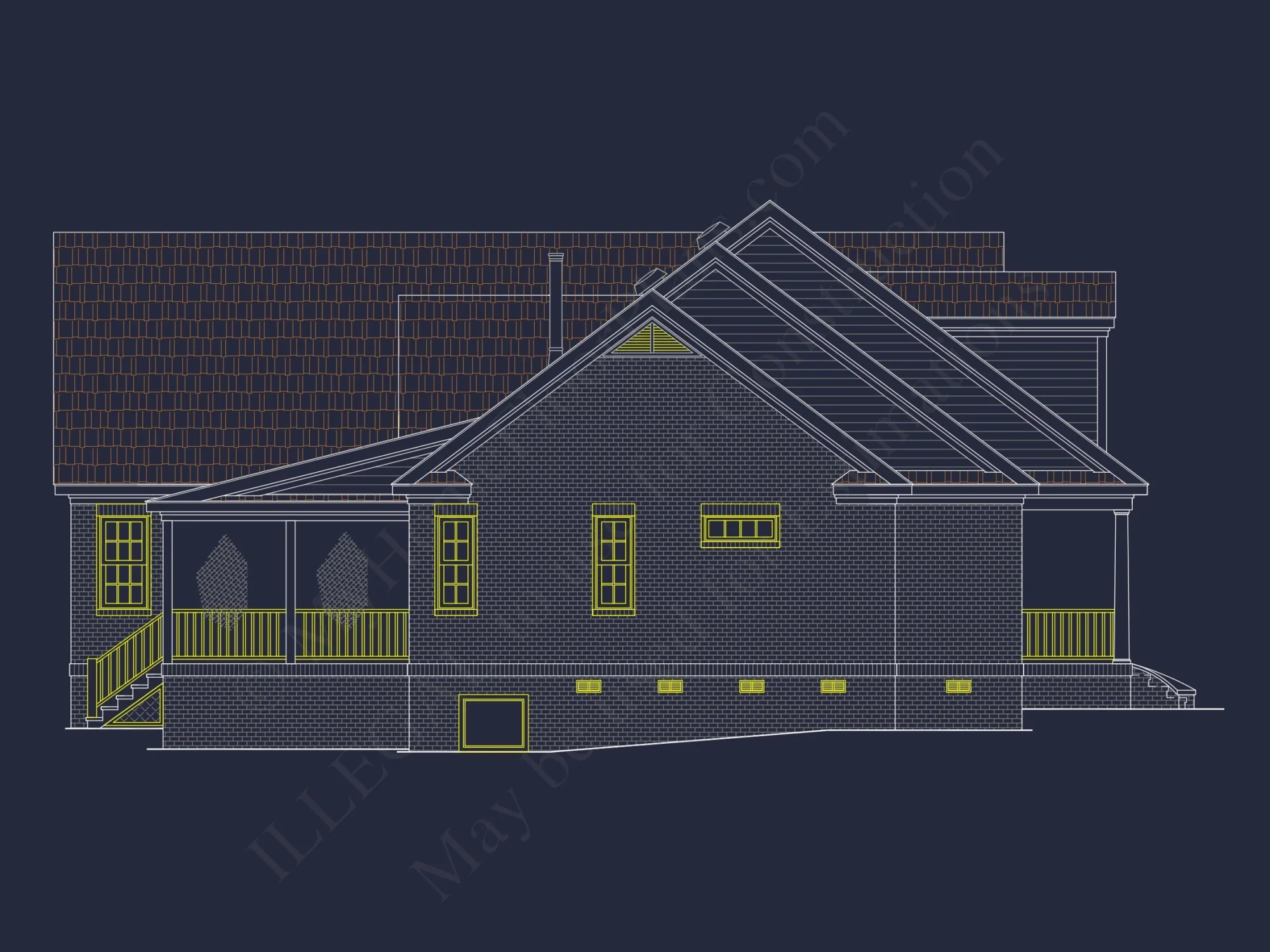 Traditional 2-Story house Plan with 3 Beds & Garage