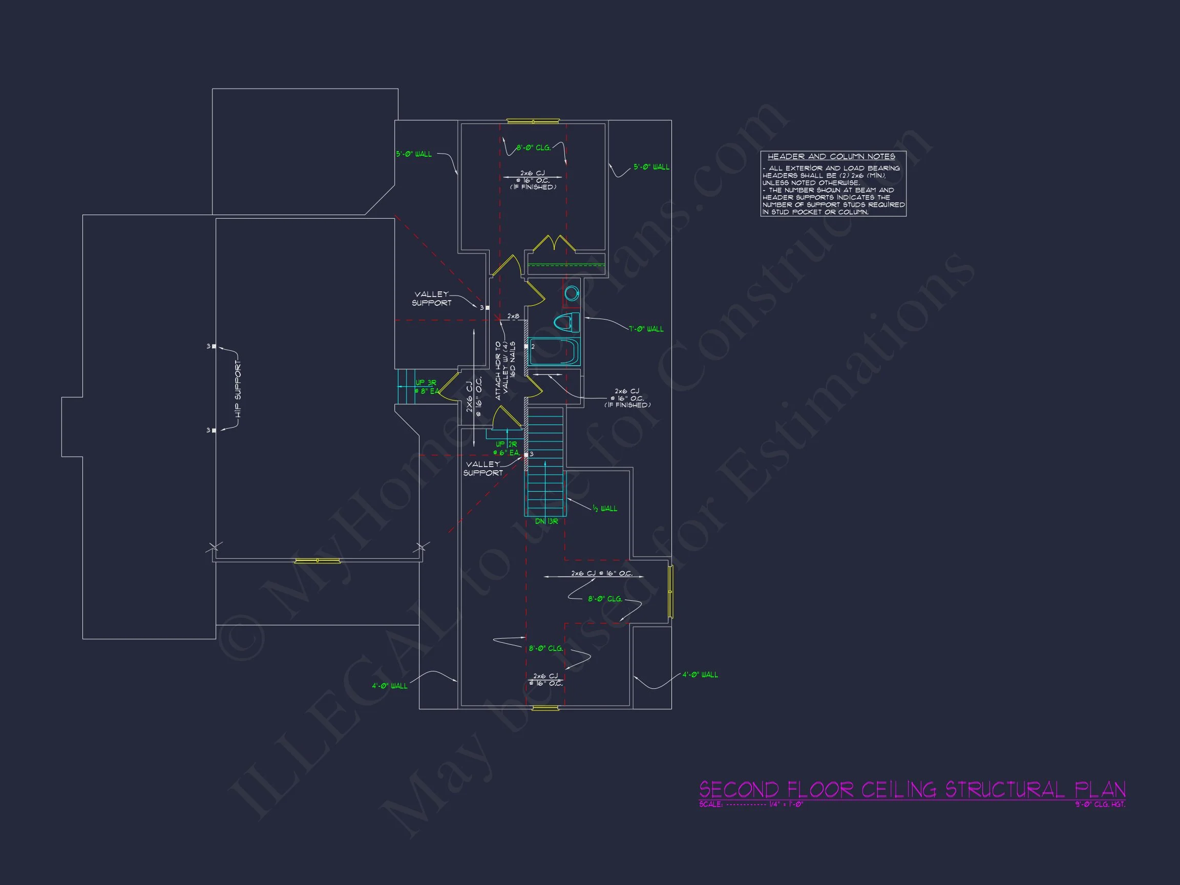 Craftsman house Floor Plan with CAD Designs and Blueprints
