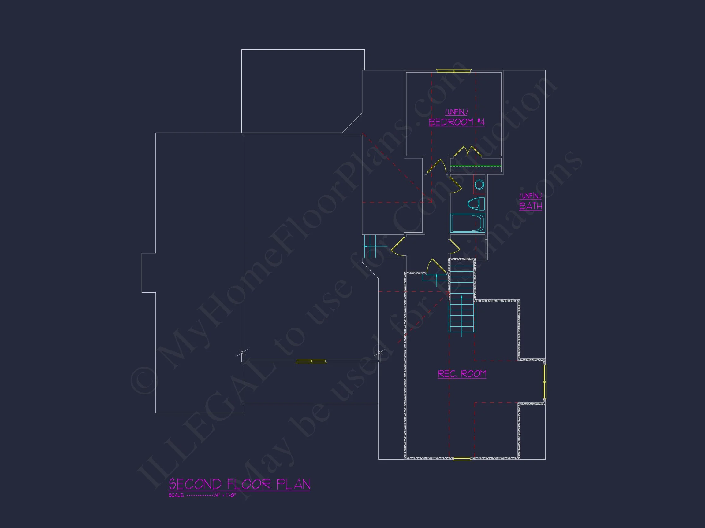 Craftsman house Floor Plan with CAD Designs and Blueprints