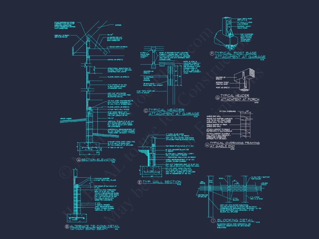Traditional 2-Story house Plan & Blueprint (4231 Sq Ft) - CAD Designs