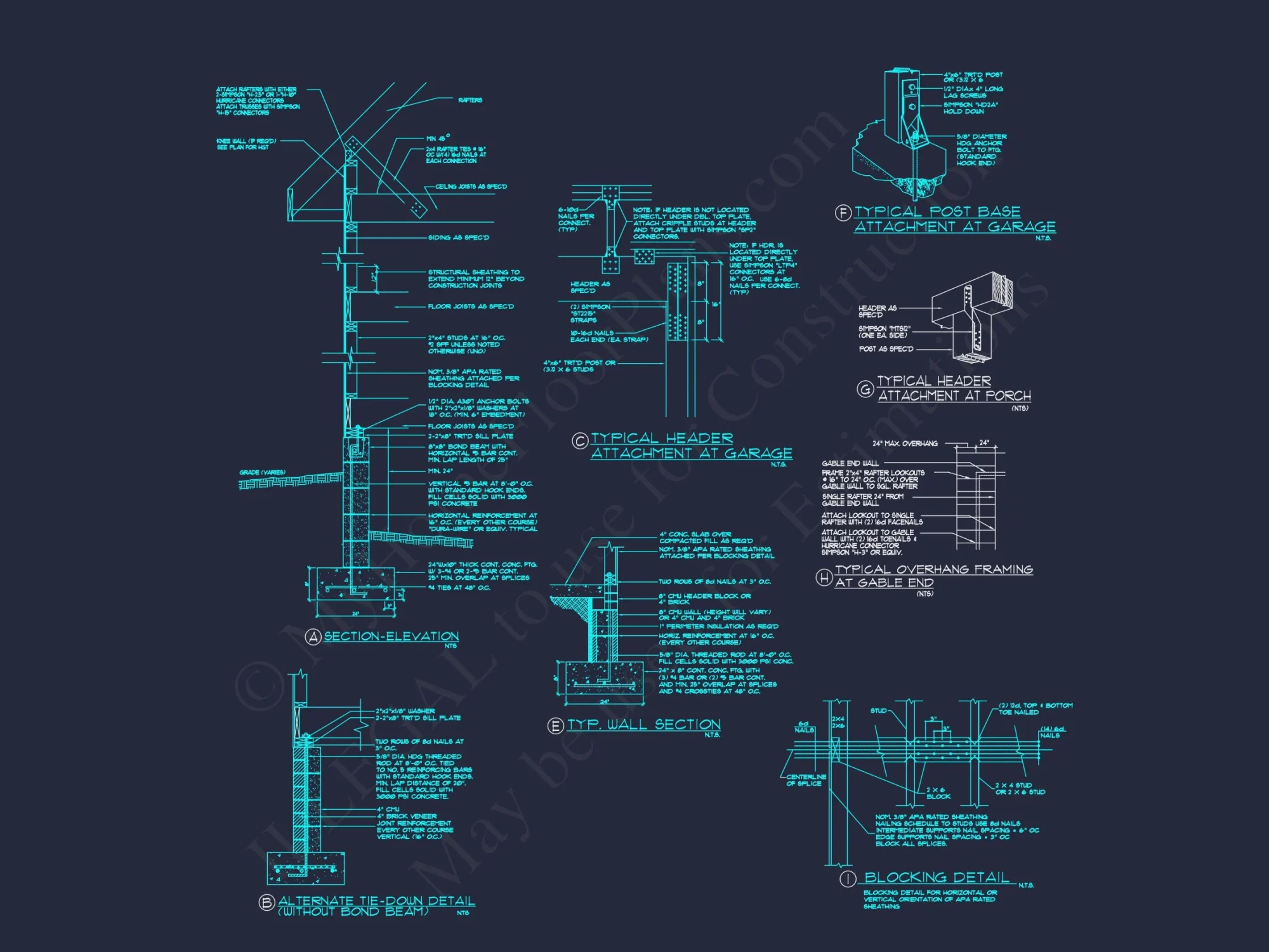 Traditional 2-Story house Plan & Blueprint (4231 Sq Ft) - CAD Designs