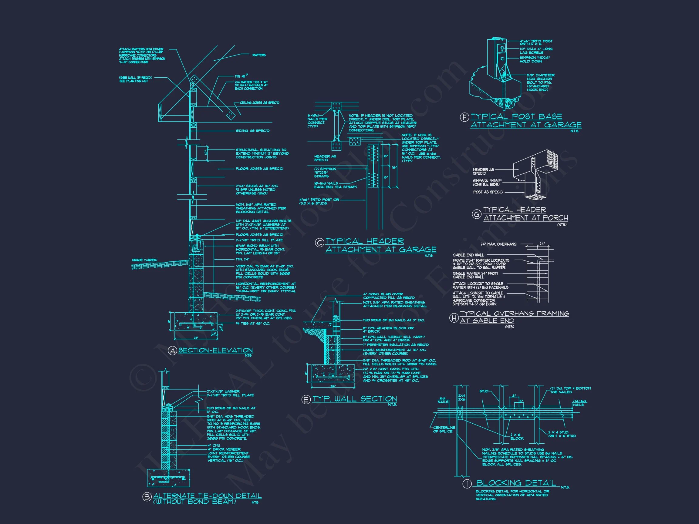 10-1461 HOUSE PLAN - Traditional 2-Story House Plan & Blueprint (4231 Sq Ft) - CAD Designs 17 Traditional 2-Story house Plan & Blueprint (4231 Sq Ft) - CAD Designs