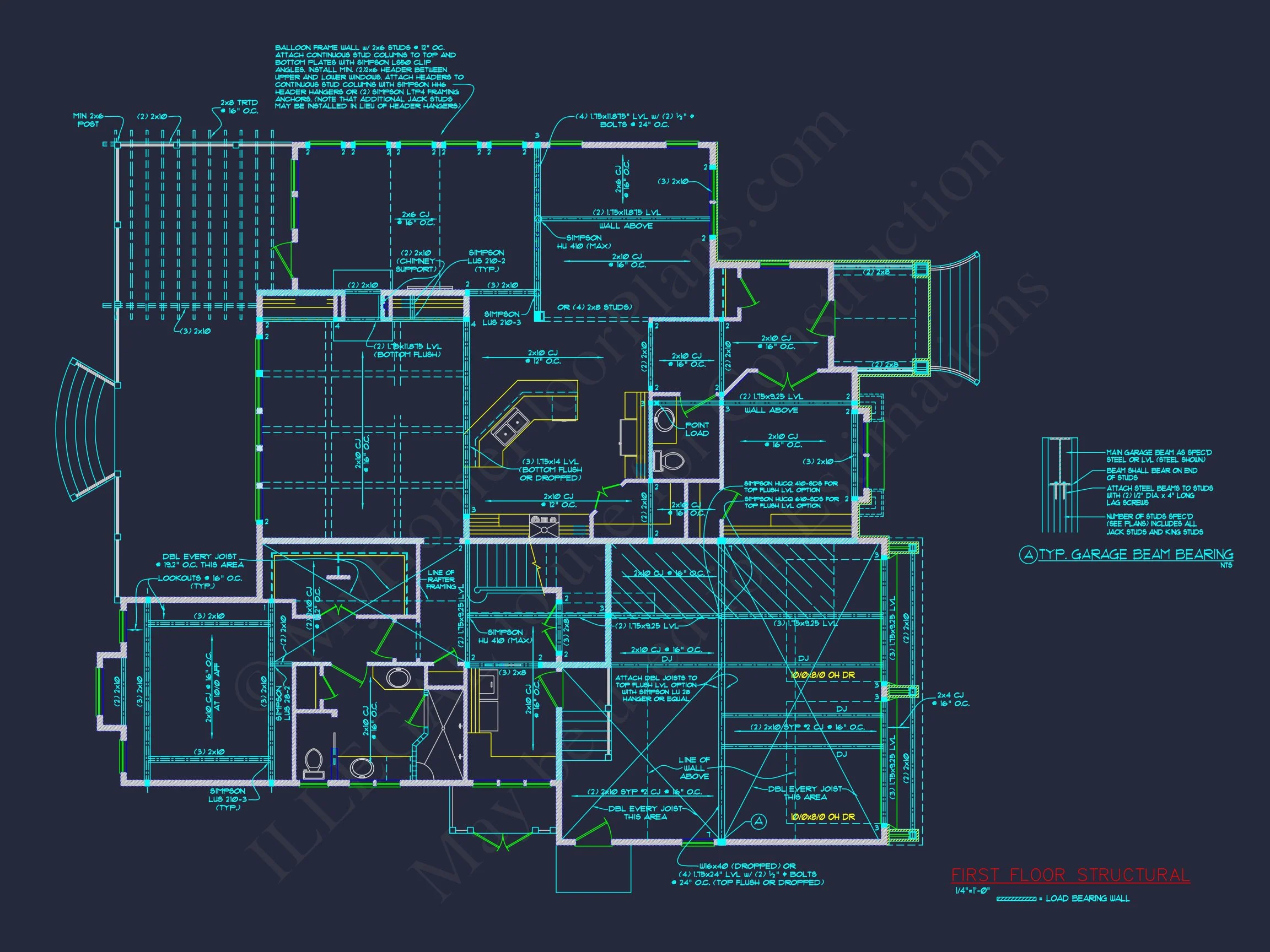 10-1461 HOUSE PLAN - Traditional 2-Story House Plan & Blueprint (4231 Sq Ft) - CAD Designs 13 Traditional 2-Story house Plan & Blueprint (4231 Sq Ft) - CAD Designs