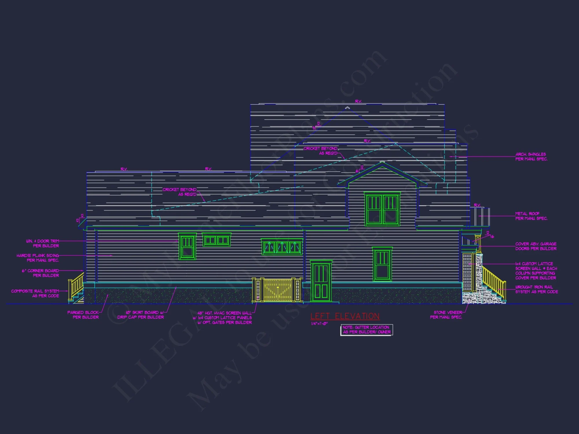 Traditional 2-Story house Plan & Blueprint (4231 Sq Ft) - CAD Designs