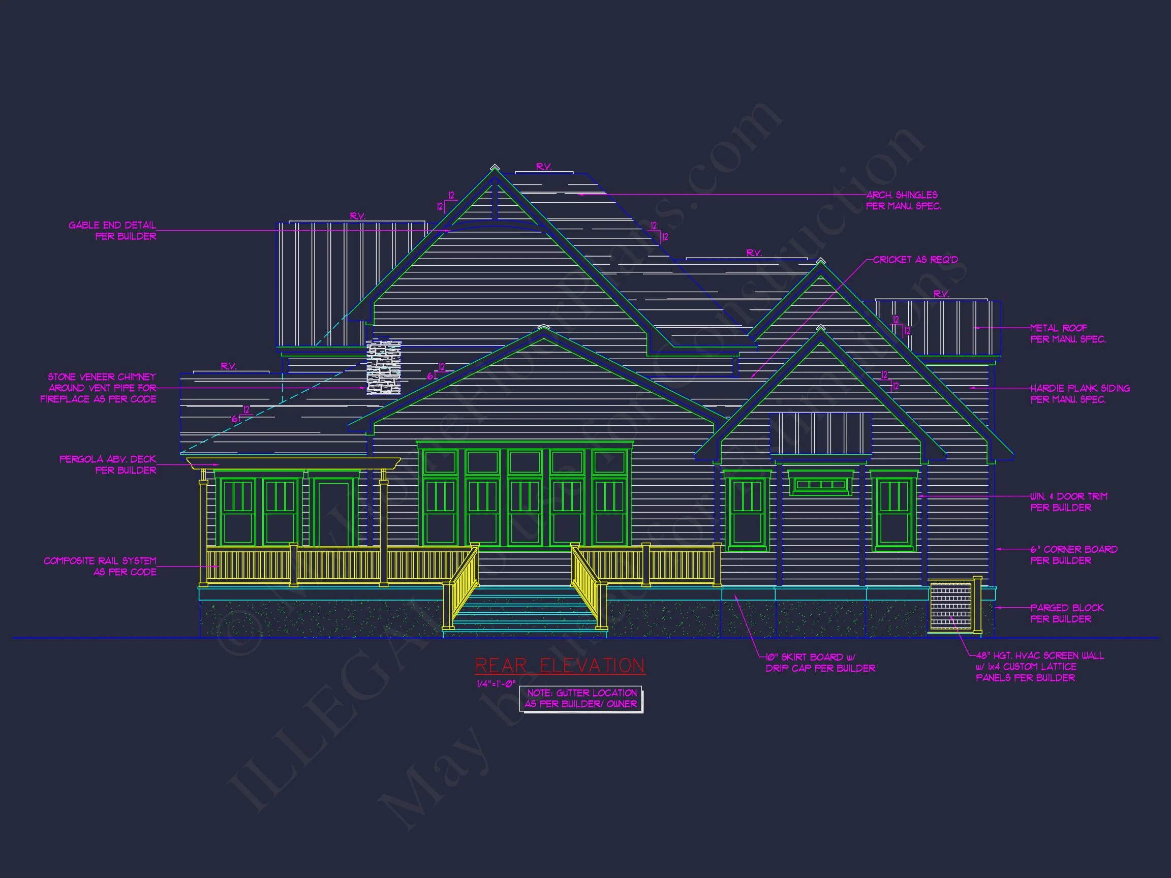 10-1461 HOUSE PLAN - Traditional 2-Story House Plan & Blueprint (4231 Sq Ft) - CAD Designs 4 Traditional 2-Story house Plan & Blueprint (4231 Sq Ft) - CAD Designs