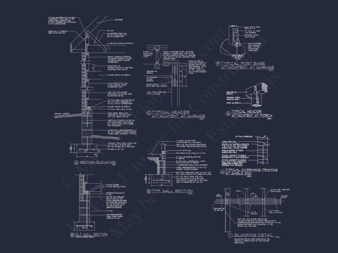Traditional 3-Bedroom house Plan with Courtyard (Blueprint)