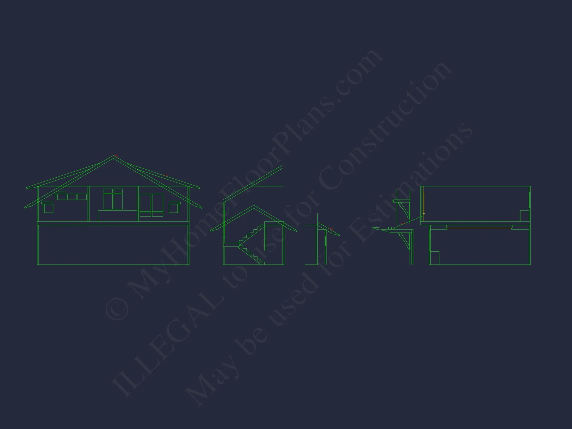 Stylish house Plan With 2 Floors, CAD Designs & Blueprints