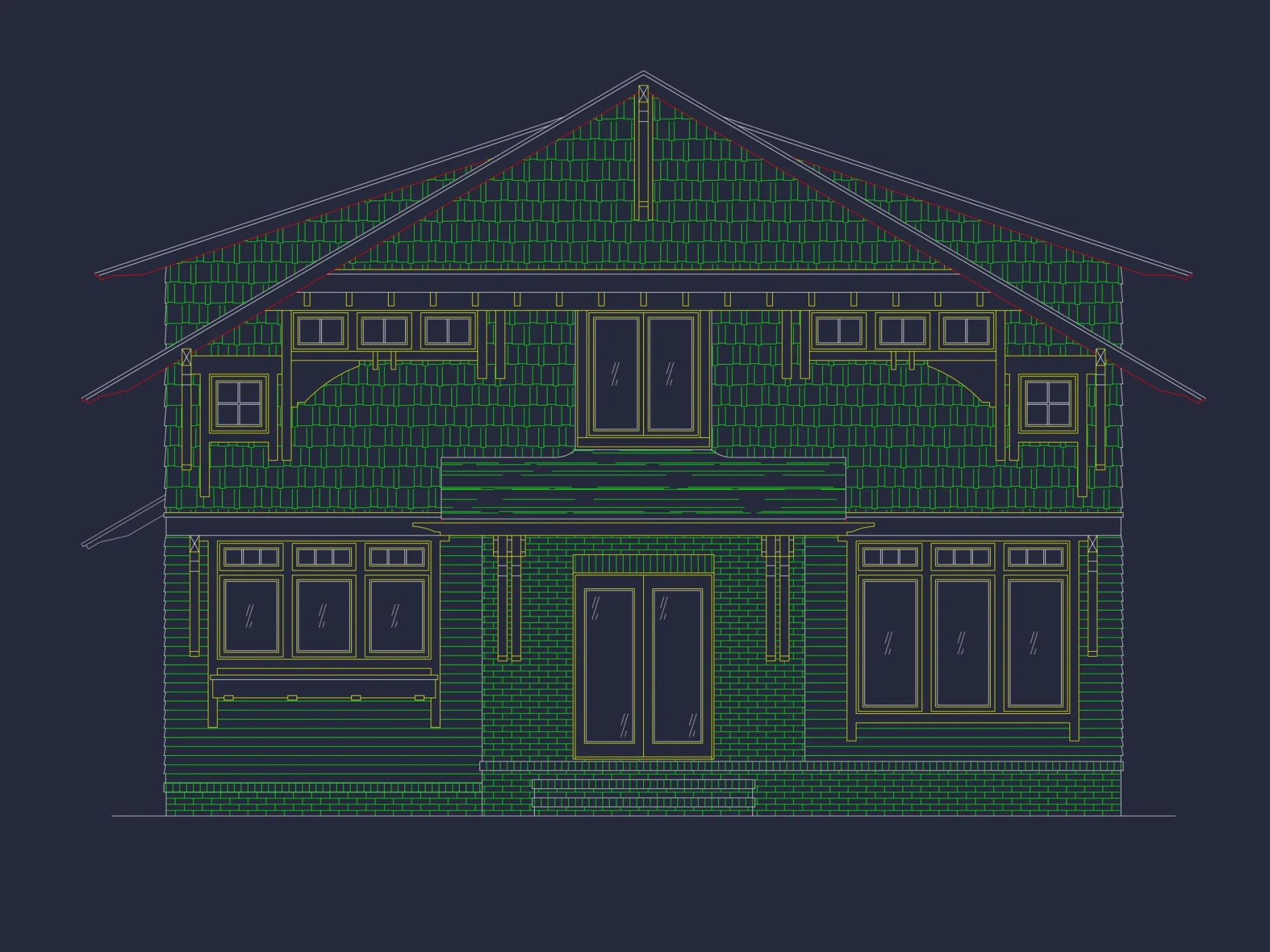 Stylish house Plan With 2 Floors, CAD Designs & Blueprints