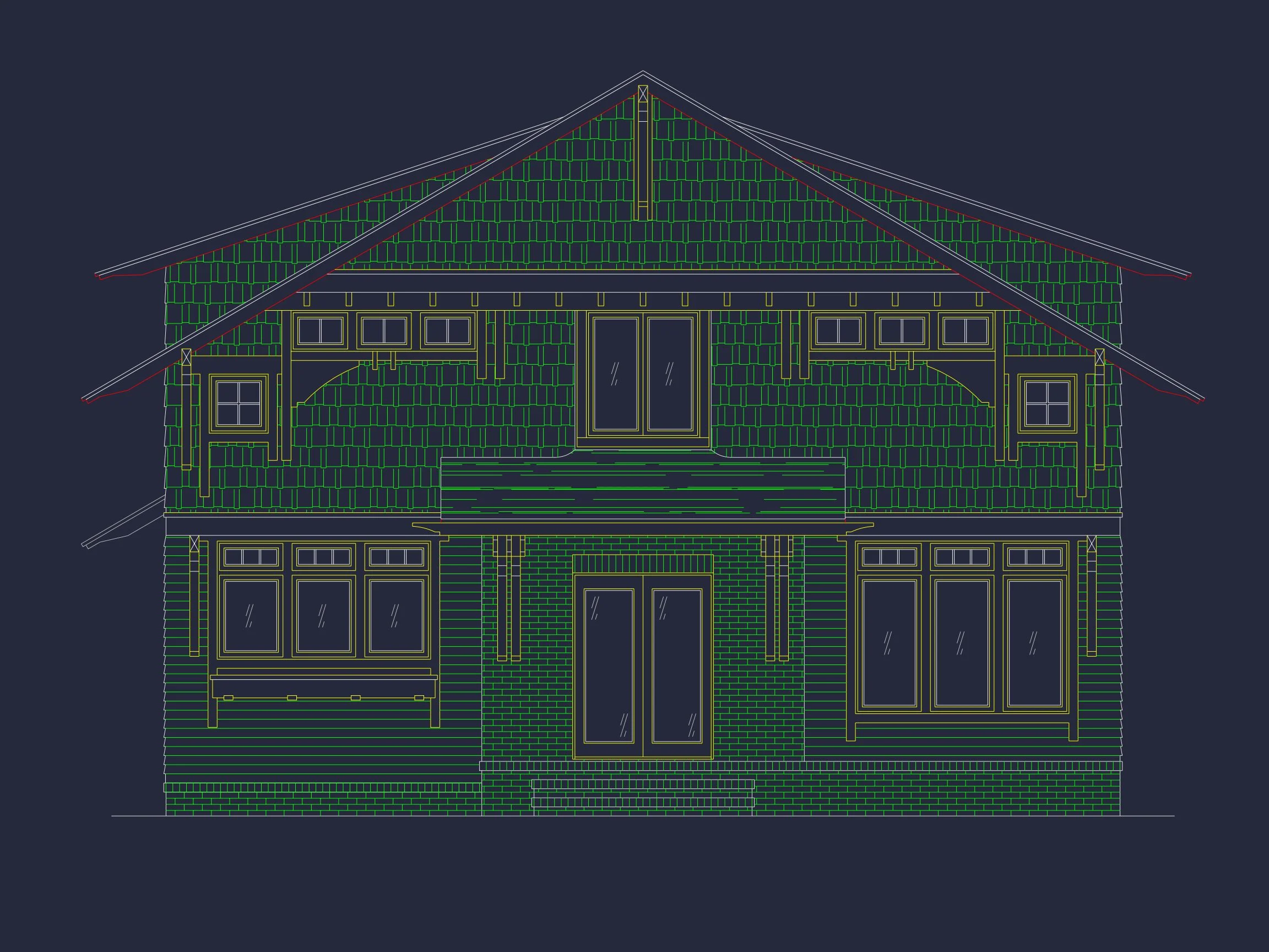 10-1389B HOUSE PLAN - Stylish House Plan With 2 Floors, CAD Designs & Blueprints 5 Stylish house Plan With 2 Floors, CAD Designs & Blueprints