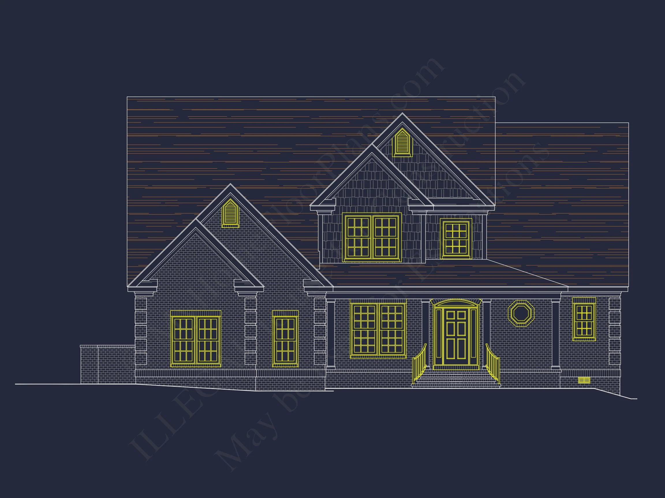 10-1079 HOUSE PLAN - Traditional 2-Story House Plan with 4 Bedrooms and 3-Car Garage | 3126 Sq Ft 3 3126 Sq Ft