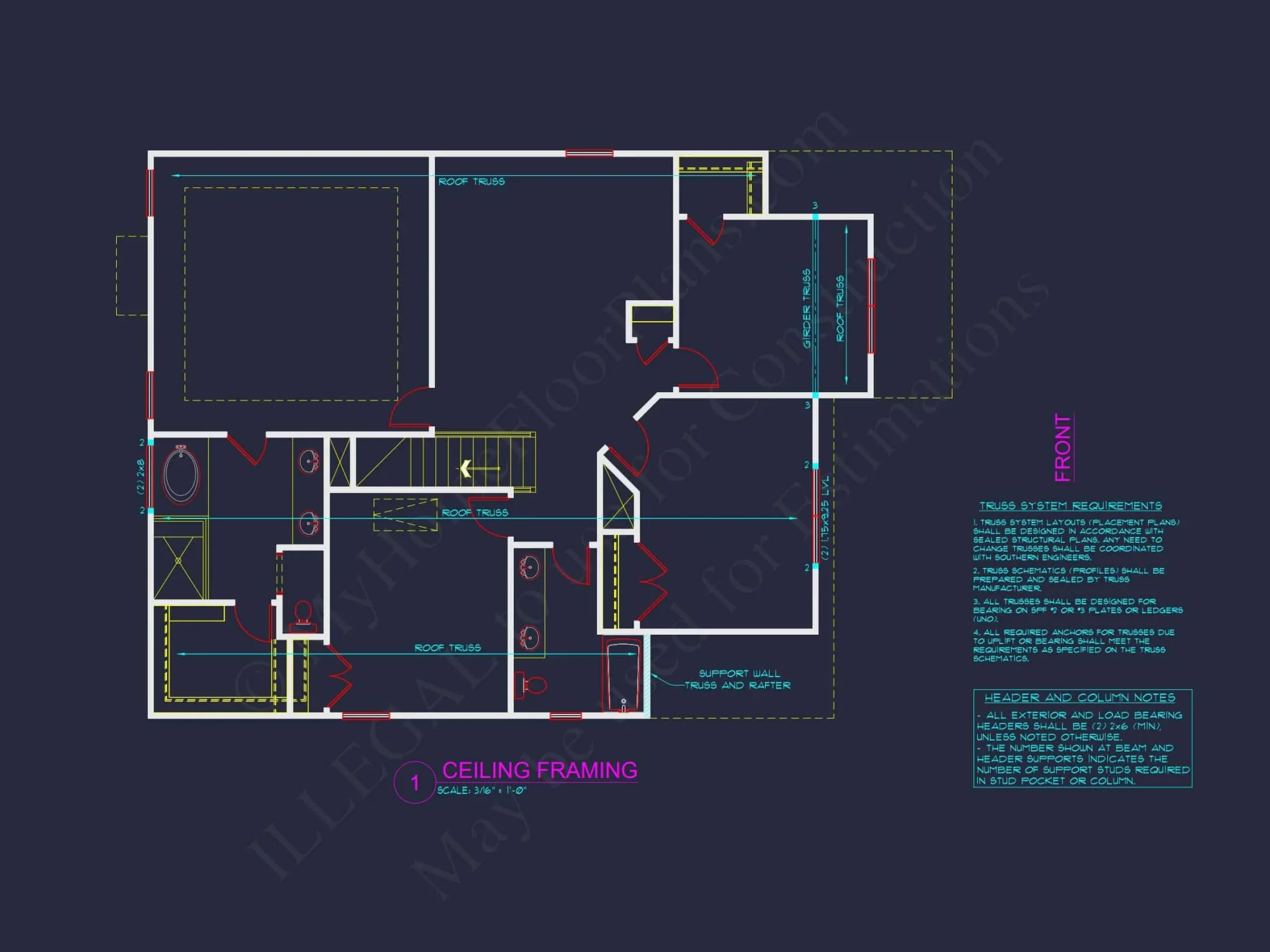 2575 SF Traditional 2-Story house Plan with 4 Beds & 3 Baths