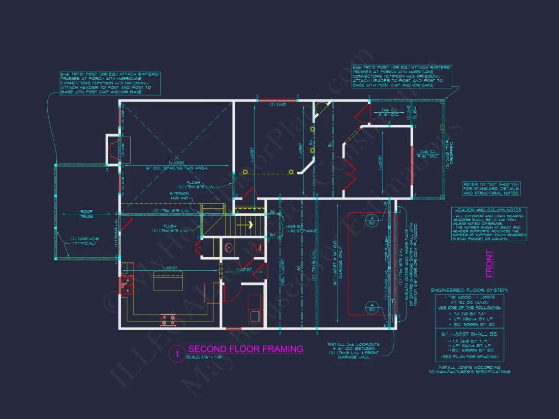 2575 SF Traditional 2-Story house Plan with 4 Beds & 3 Baths
