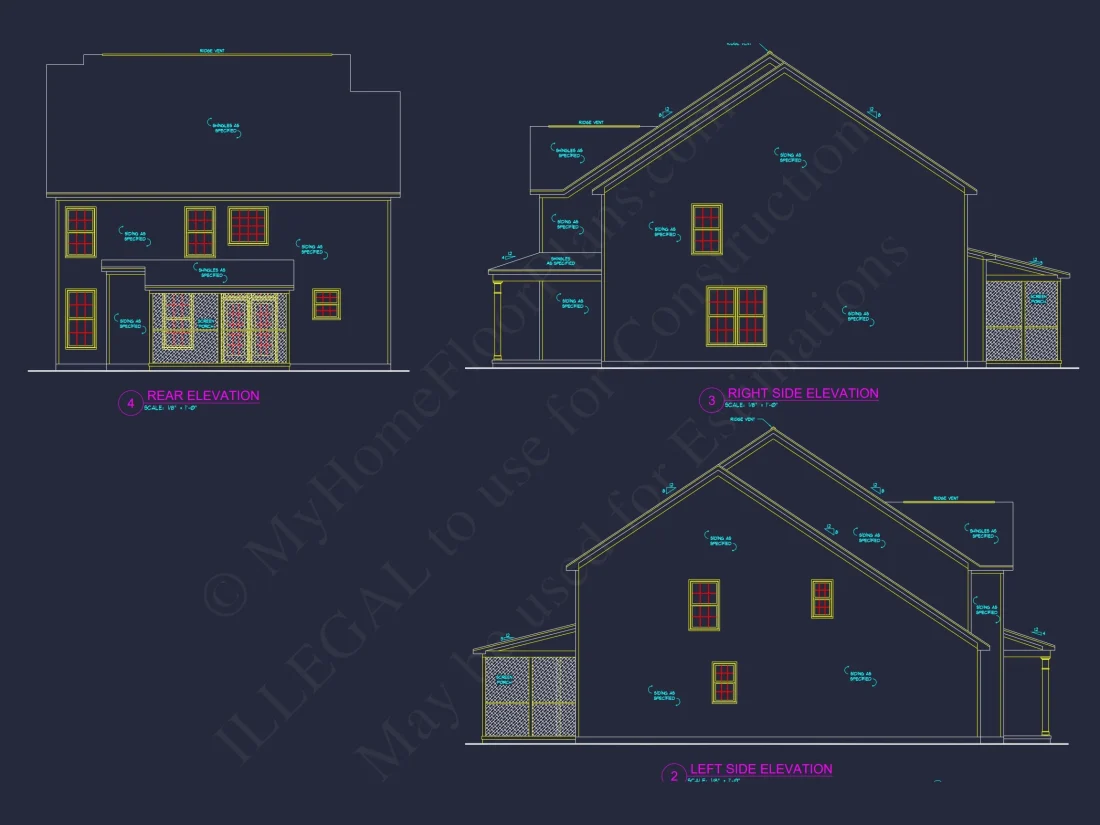 2575 SF Traditional 2-Story house Plan with 4 Beds & 3 Baths