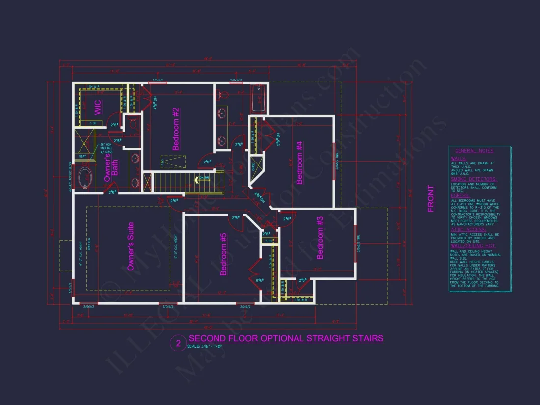 2 Story Traditional house Plan with 4 Bedrooms and Open Floor Plan