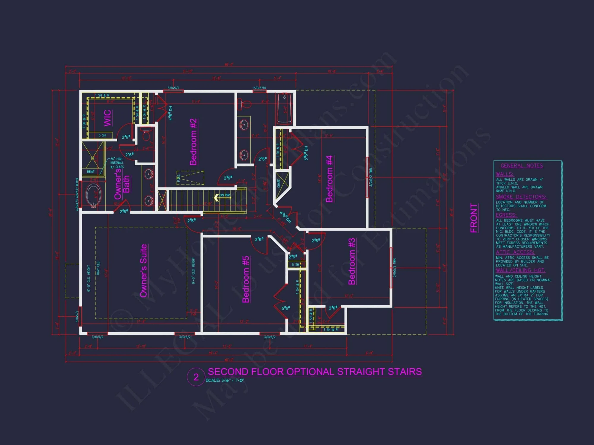 2 Story Traditional house Plan with 4 Bedrooms and Open Floor Plan