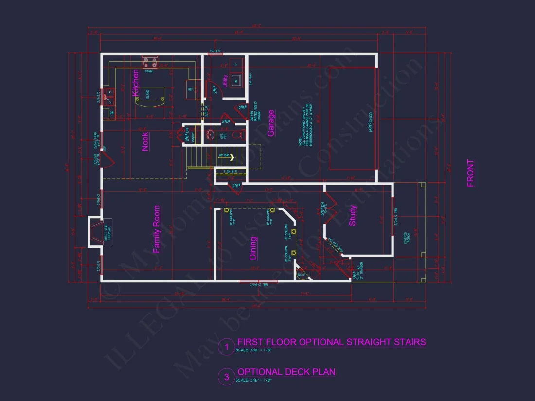 2 Story Traditional house Plan with 4 Bedrooms and Open Floor Plan