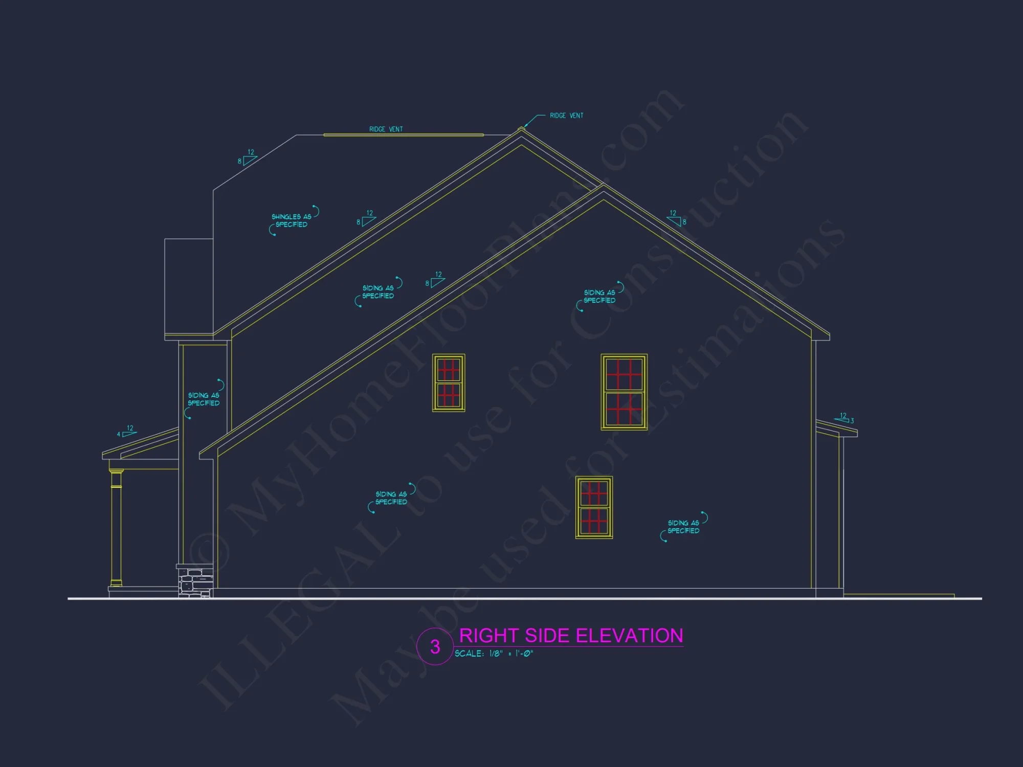 2 Story Traditional house Plan with 4 Bedrooms and Open Floor Plan