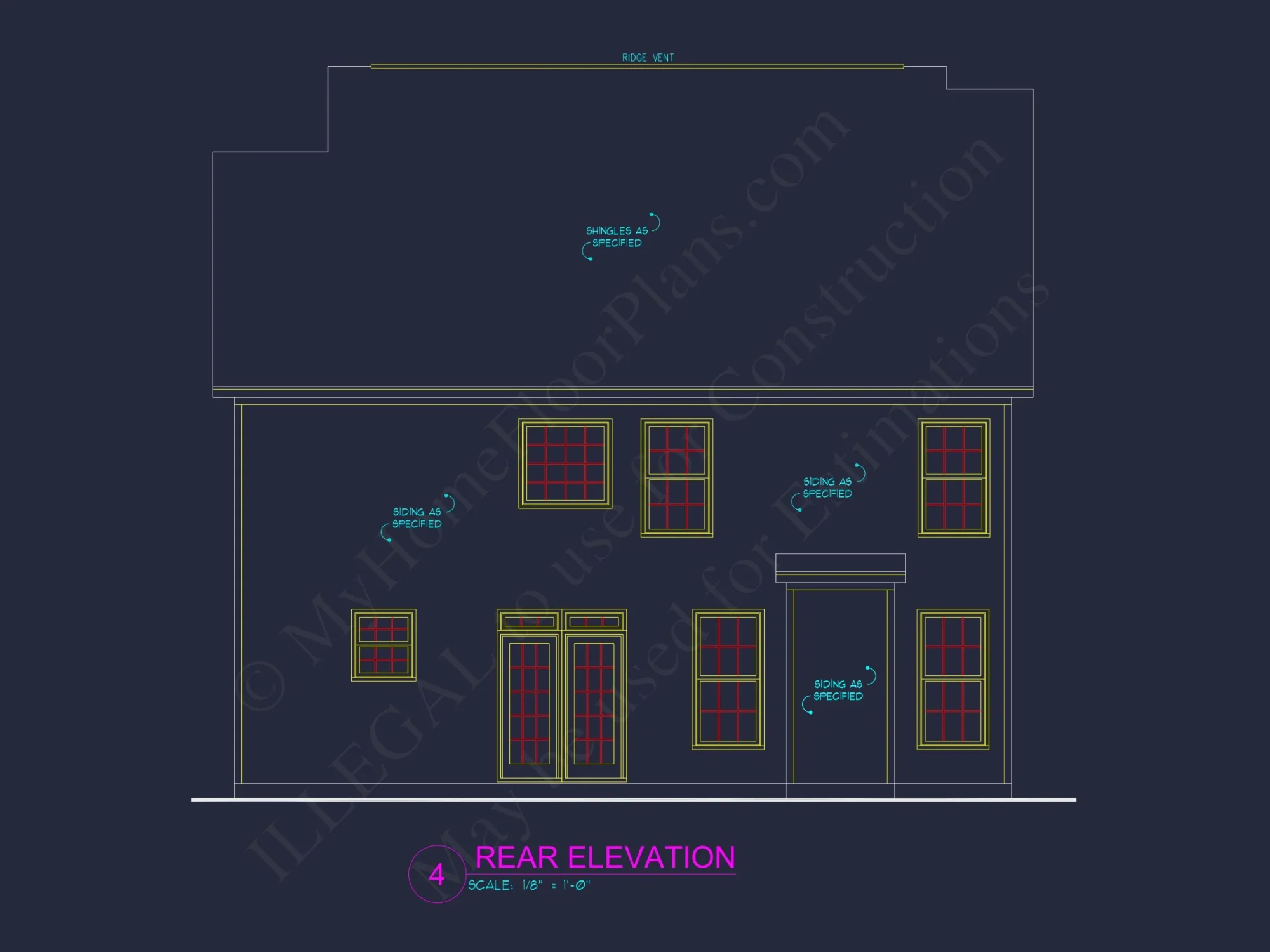 2 Story Traditional house Plan with 4 Bedrooms and Open Floor Plan