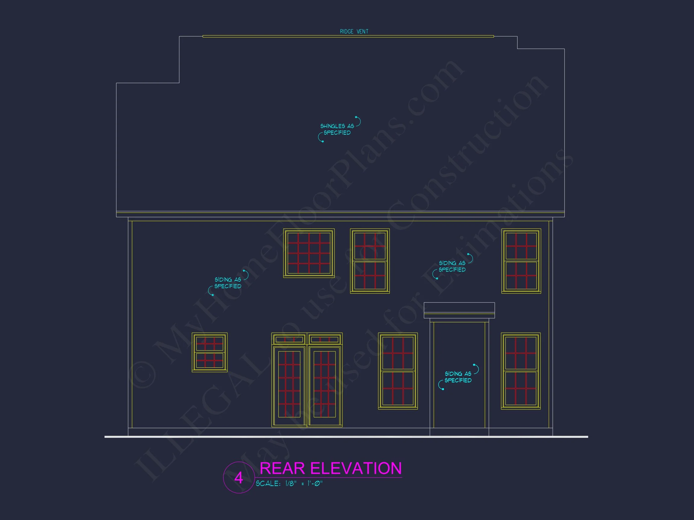 2 Story Traditional house Plan with 4 Bedrooms and Open Floor Plan
