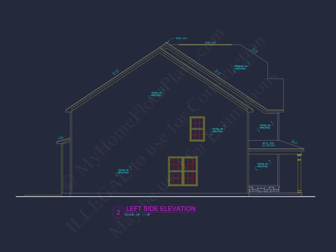 2 Story Traditional house Plan with 4 Bedrooms and Open Floor Plan
