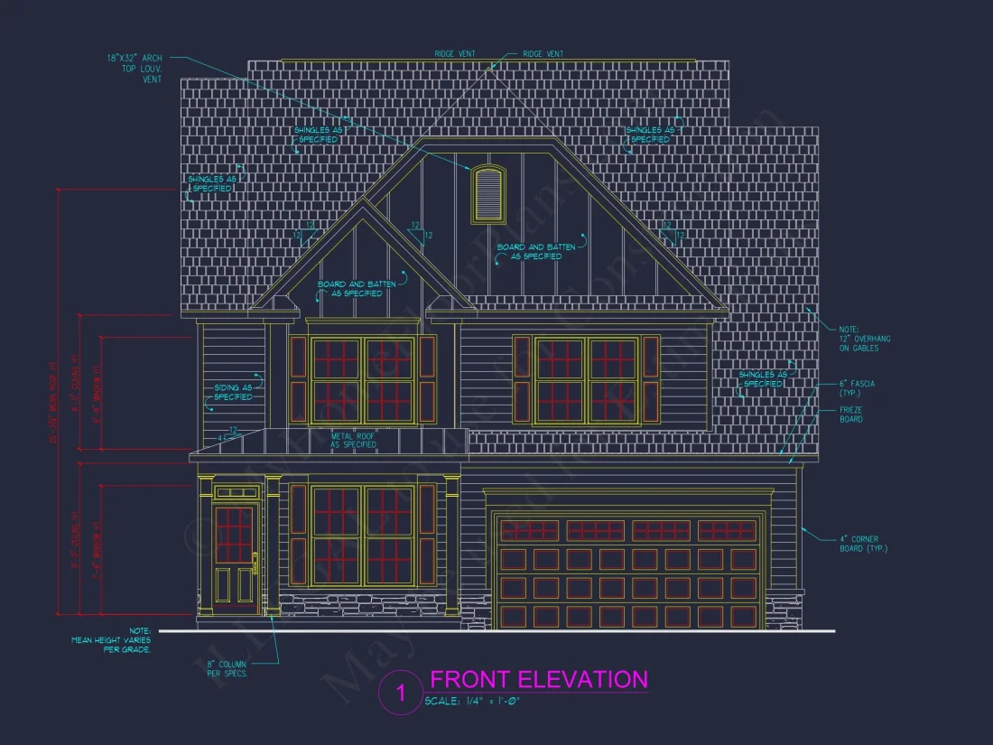 2 Story Traditional house Plan with 4 Bedrooms and Open Floor Plan