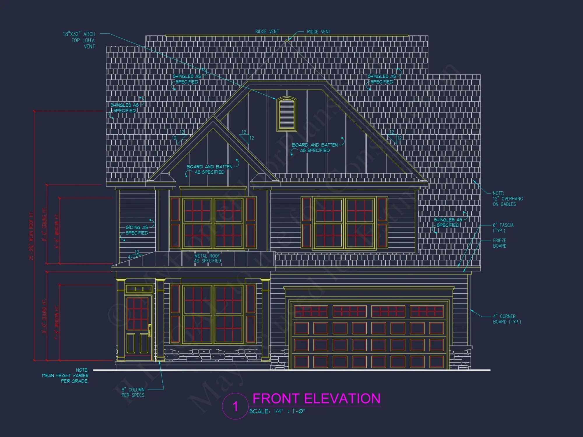 2 Story Traditional house Plan with 4 Bedrooms and Open Floor Plan