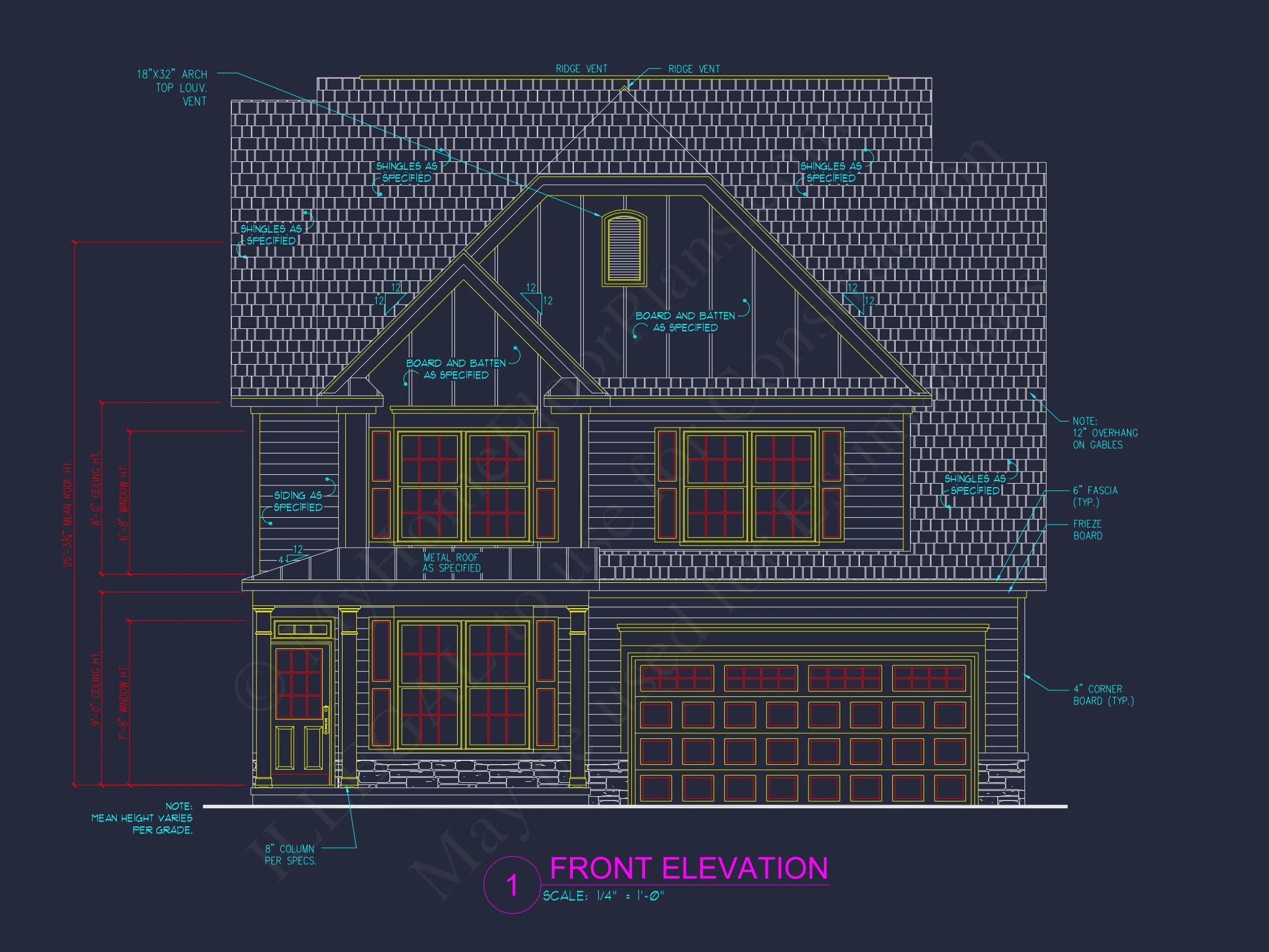 2 Story Traditional house Plan with 4 Bedrooms and Open Floor Plan