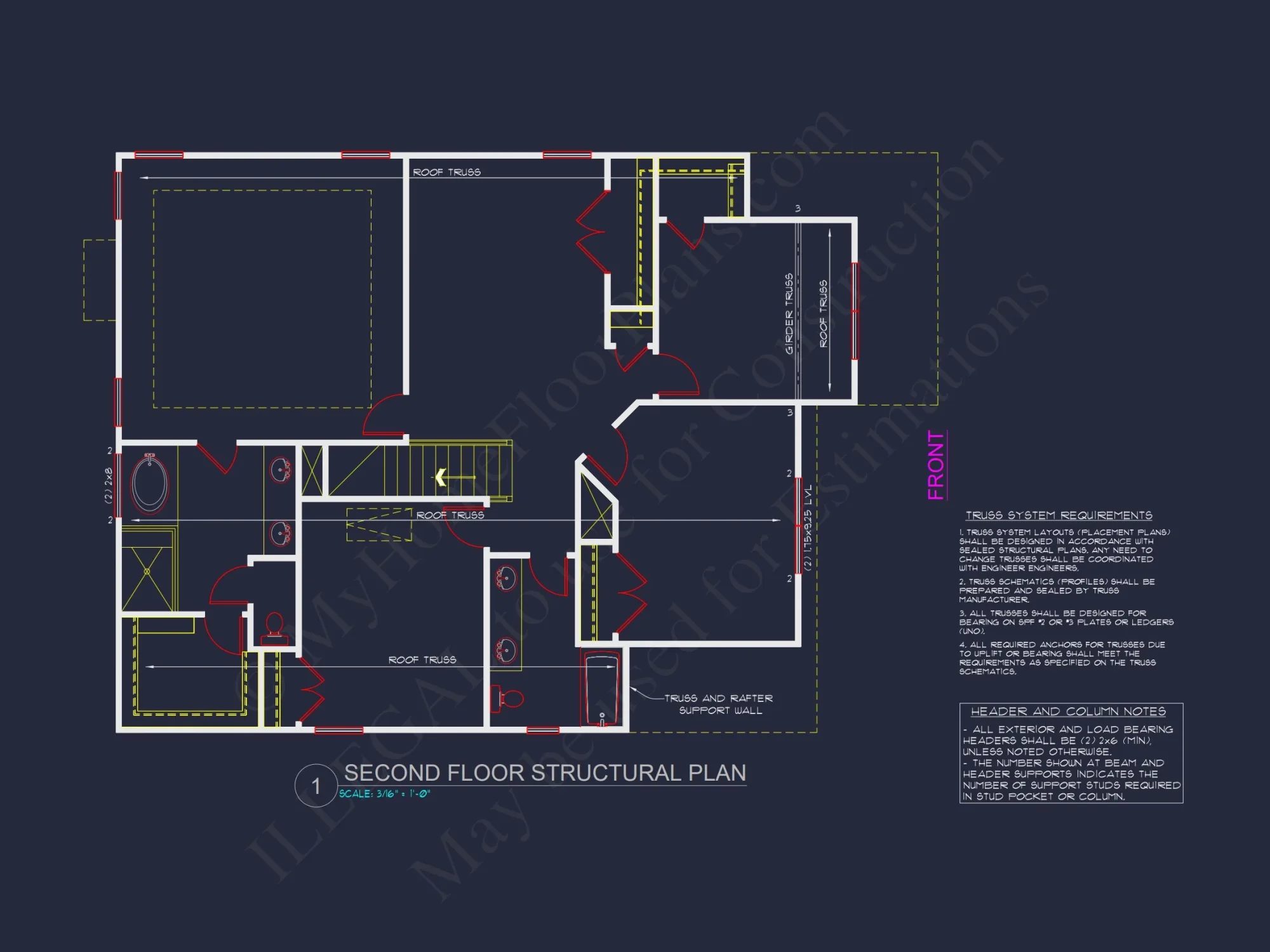 2-Story Traditional house Plan with 4 Bedrooms and Open Floor Plan