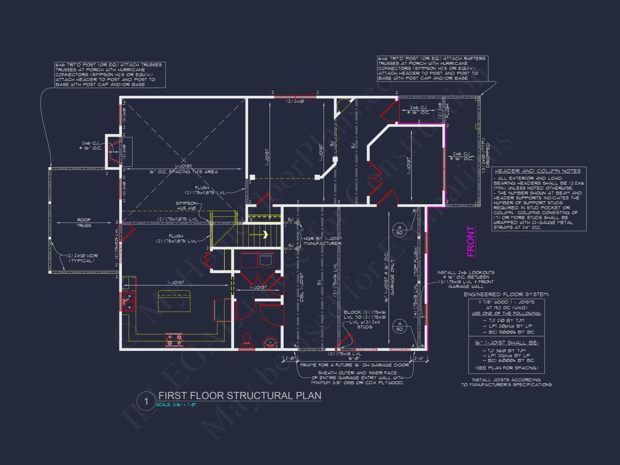 2-Story Traditional house Plan with 4 Bedrooms and Open Floor Plan