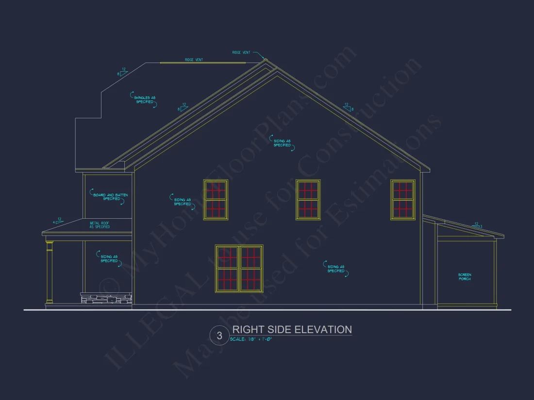 2-Story Traditional house Plan with 4 Bedrooms and Open Floor Plan