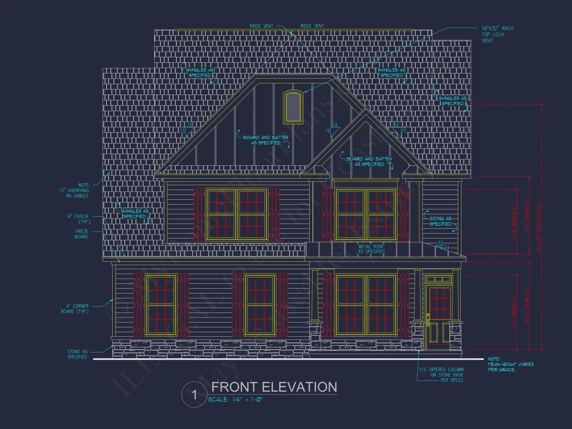 2-Story Traditional house Plan with 4 Bedrooms and Open Floor Plan