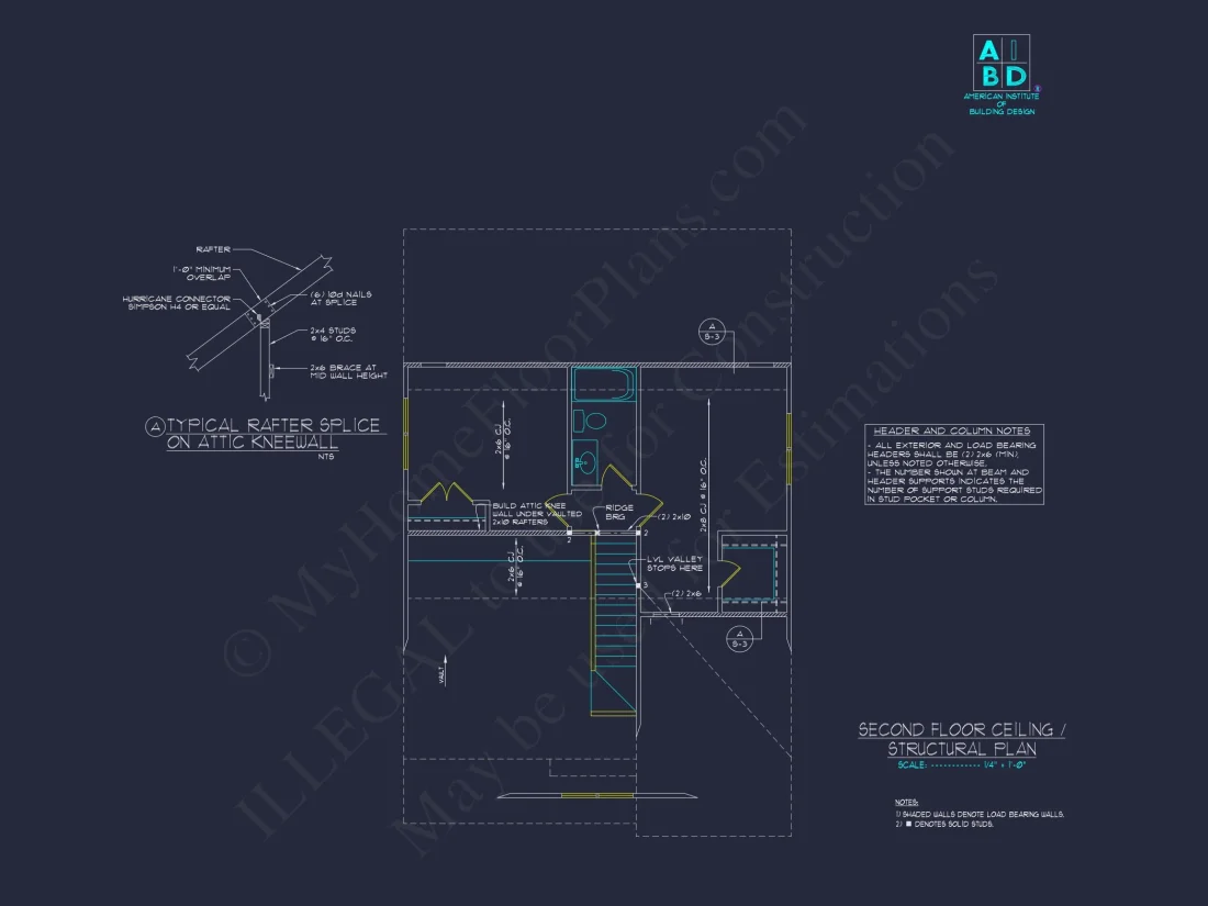 Craftsman house Plan: 2-Story Floor Plan with CAD Designs